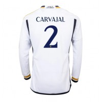 Real Madrid Daniel Carvajal #2 Replica Home Shirt 2023-24 Long Sleeve